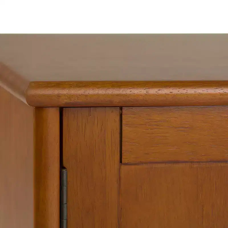 Meuble TV mi-siècle en bois massif pour téléviseurs jusqu'à 66