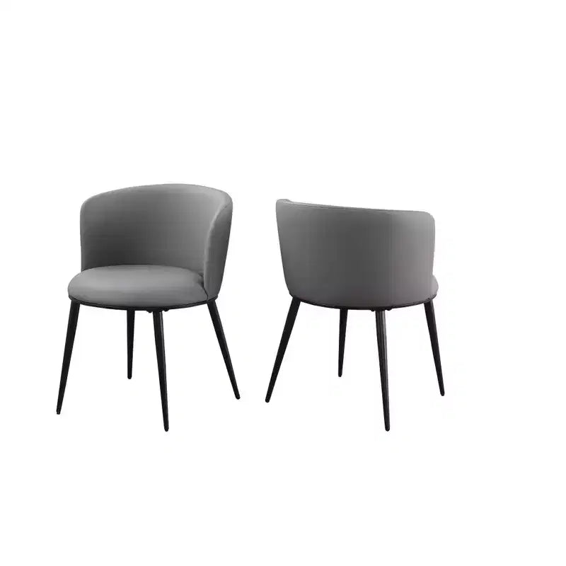 Chaises de salle à manger rembourrées en métal