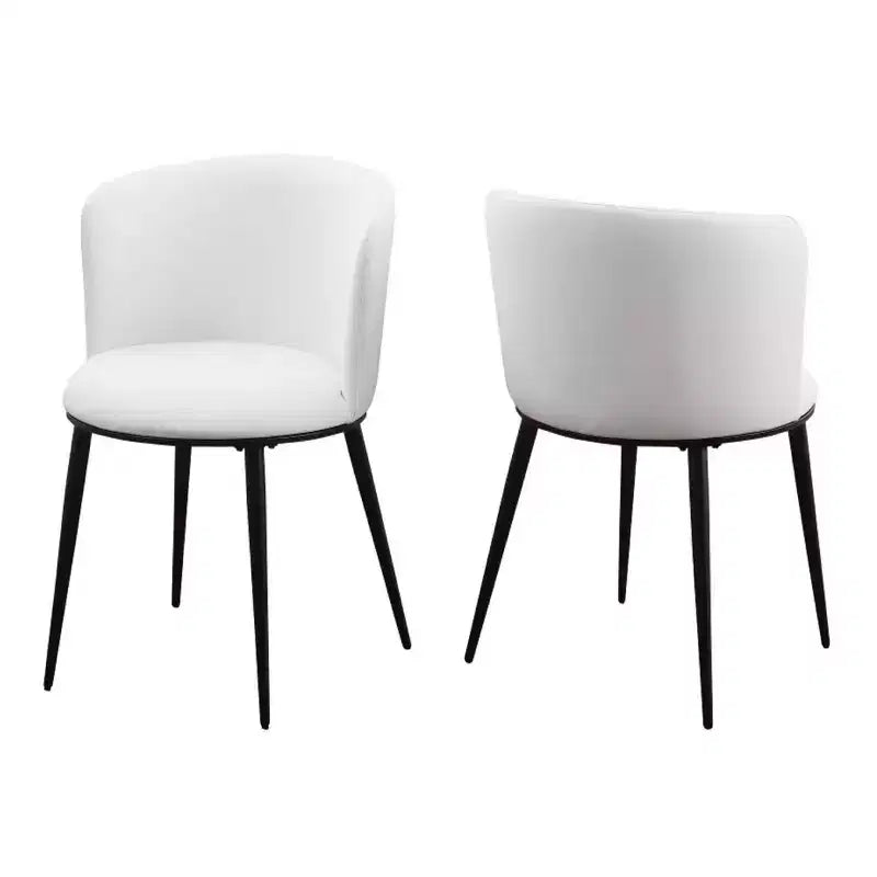 Chaises de salle à manger rembourrées en métal